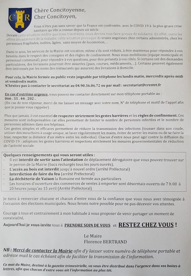 COVID-19 Message de Madame le Maire 90246711_1940998739378317_3193756703715753984_o-1